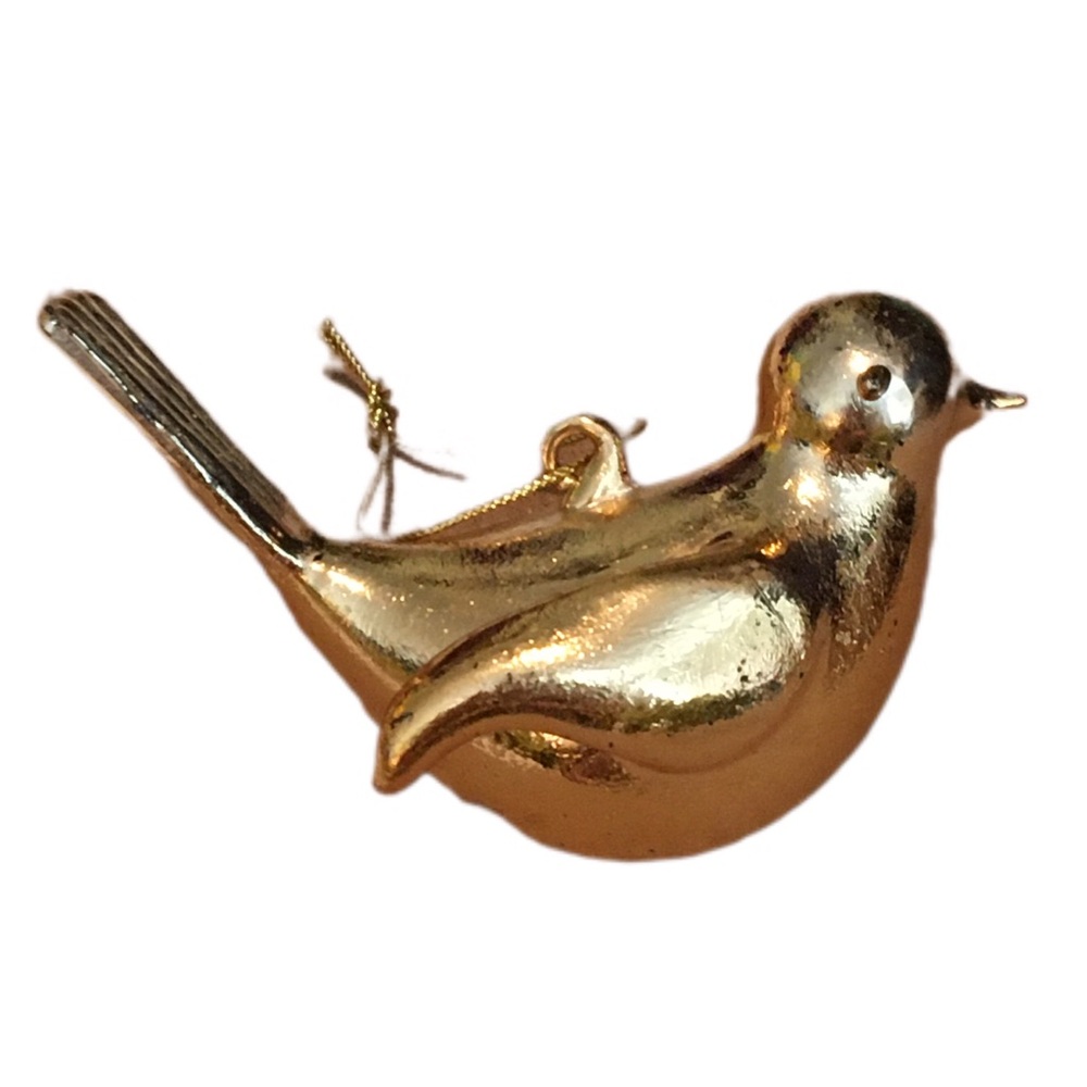 Shiny Gold Bird Ornament